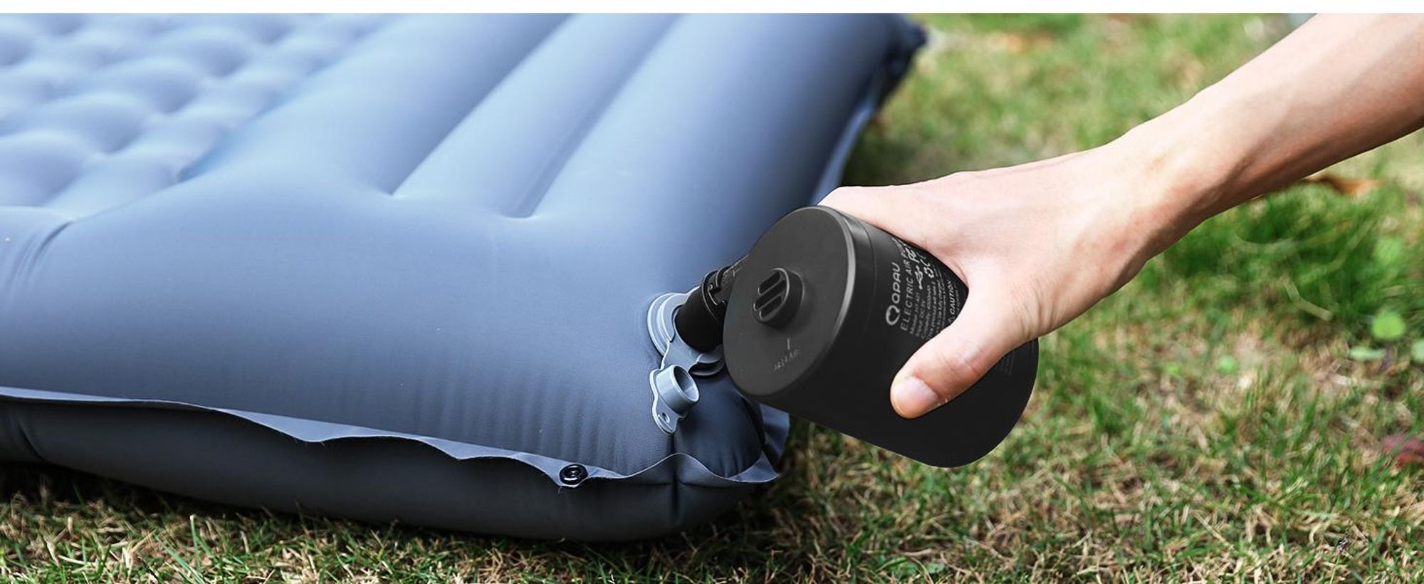 Elektrische Luftpumpe, 5000mAh Wiederaufladbare Akku Luftpumpe, Quick-Fill Inflator Deflator Luftpumpe Elektrisch mit 3 Luftdüsen für Camping Isomatte