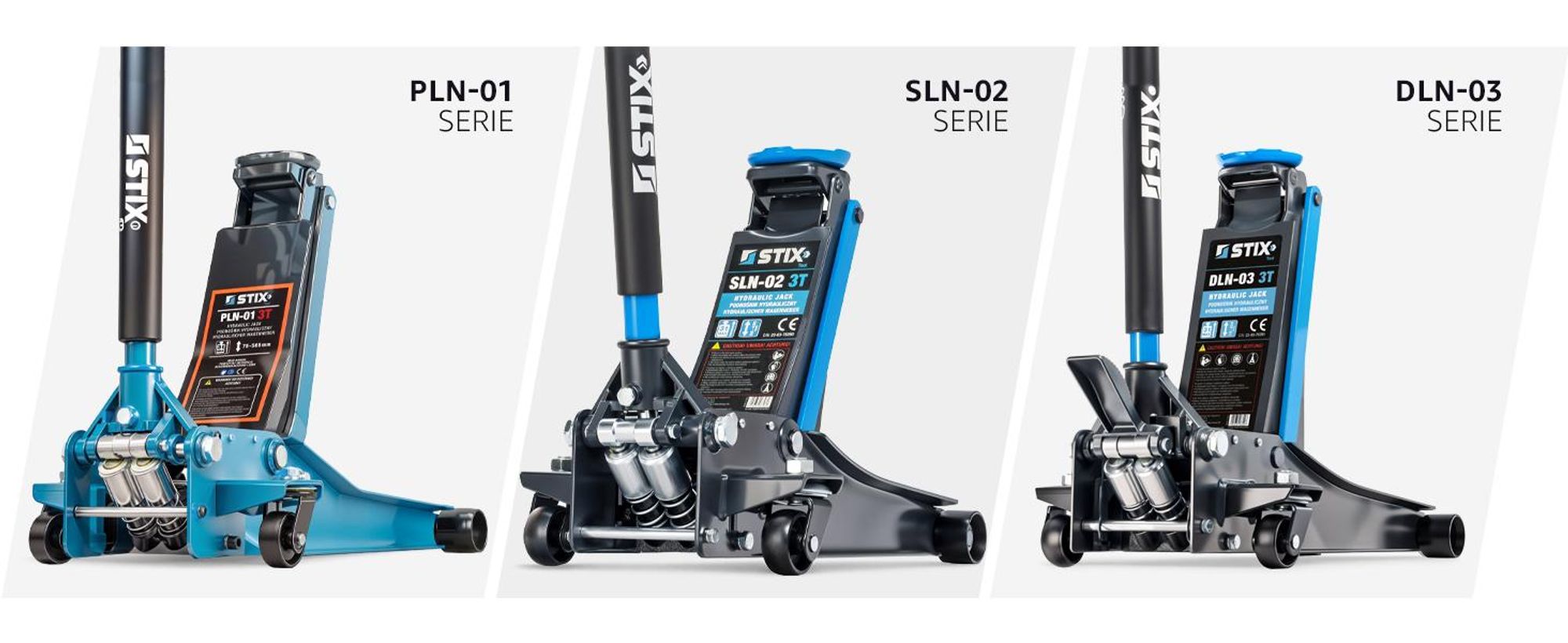 STIX OLN-06 : Crics hydrauliques pour véhicules utilitaires et SUV, capacité de 3 tonnes, hauteur de levage de 200 à 535 mm