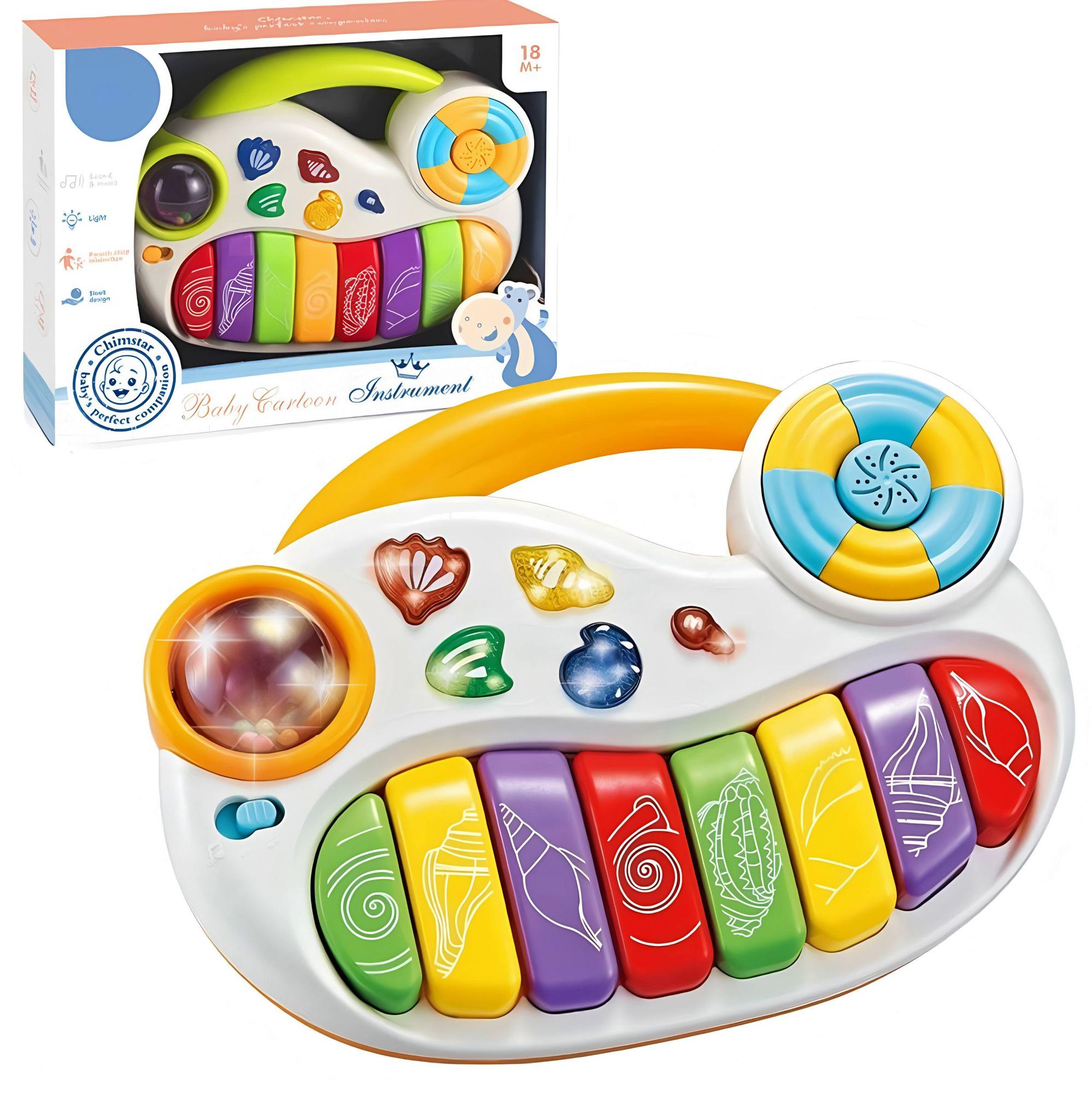 Interaktives Baby Klavier Musikspielzeug mit Licht & Sound Lernspielzeug ab 18M+