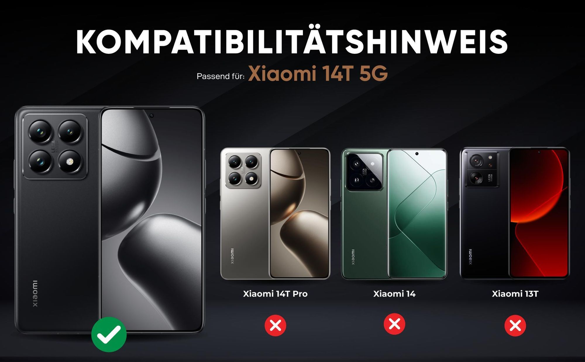 Kompatibilitätshinweise Hülle für Xiaomi 14T