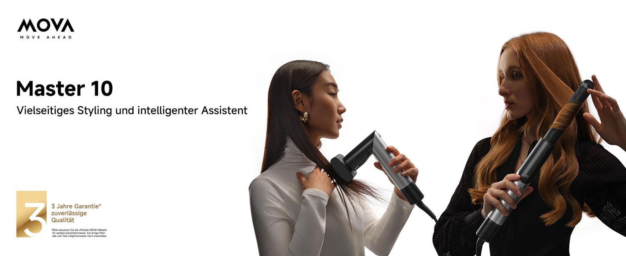 MOVA Master 10 3-in-1 Styler & Haartrockner, 110.000 U/Min Motor, Coanda-Effekt, 7 Aufsätze, Auto-Curling, Haarpflege-Kamm