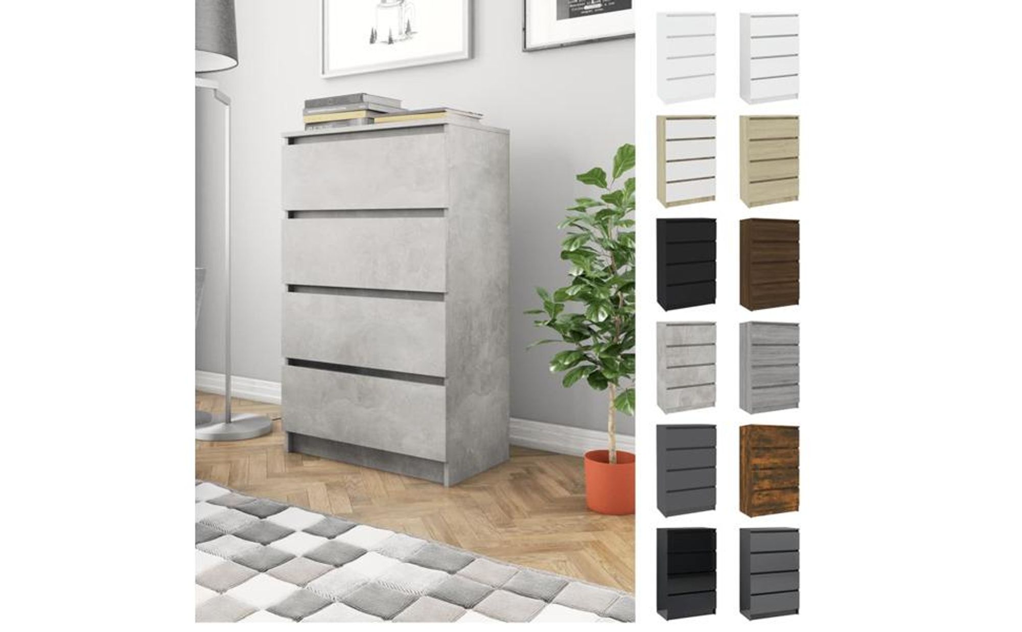 vidaXL Credenza bianca 60x35x98,5 cm Materiale a base di legno