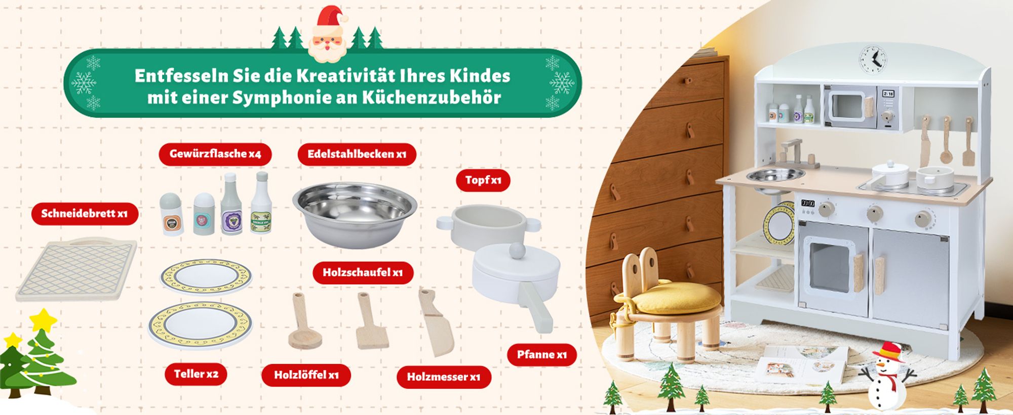 Spielküche Kinderküche Holz Spielküche Spielzeug Multifunktionales