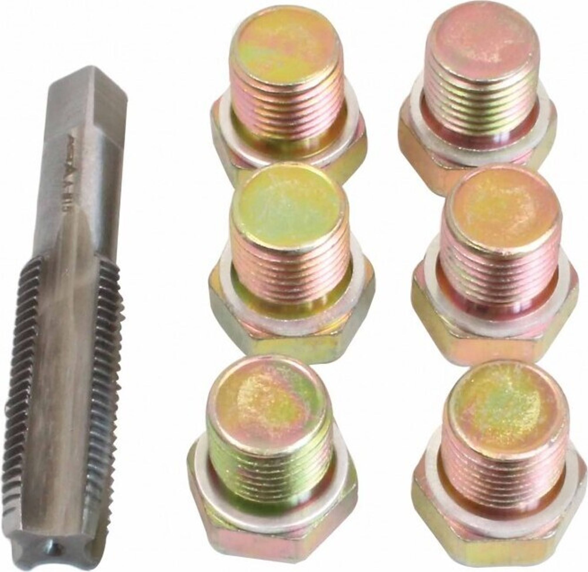 ASTA | Ölablassschraube Reparatursatz, M15X1.5 für M14 , Gewindereparaturset mit Gewindebohrer, Komplettset für Ölwanne