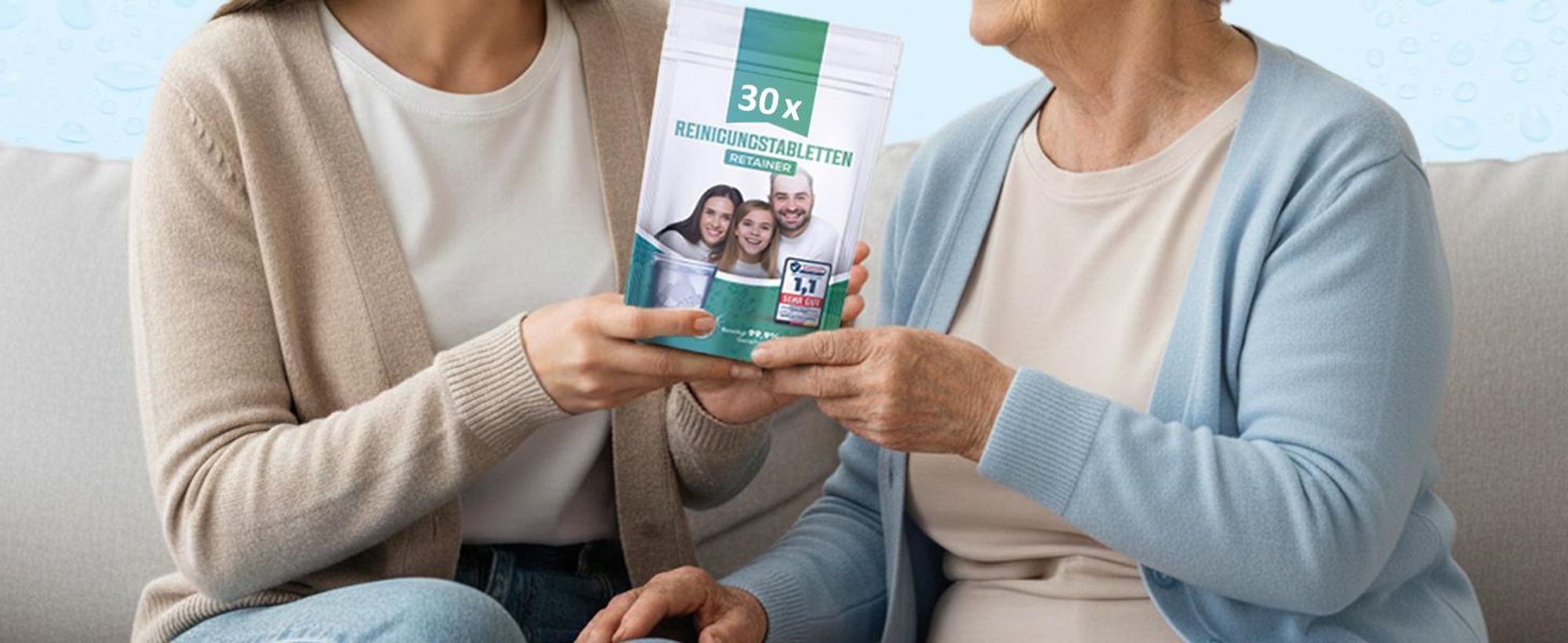 Perfekt-Schlafen24® Retainer Reinigungstabletten - 30x Reinigungstabletten Zahnschiene Reinigung |Fleckenfrei Zahnschutz Und Gebissreiniger Tabs