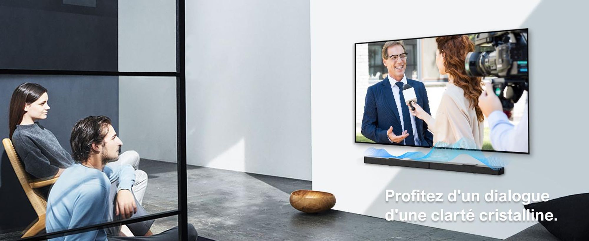 ULTIMEA Barre de son 5.1.2 canaux pour téléviseurs avec Dolby Atmos, Système de son surround home cinéma avec subwoofer pour un son cinéma, HDMI/Opt/Bluetooth