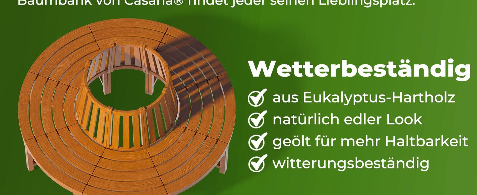 CASARIA® Baumbank FSC®-Zertifiziert Wetterfest