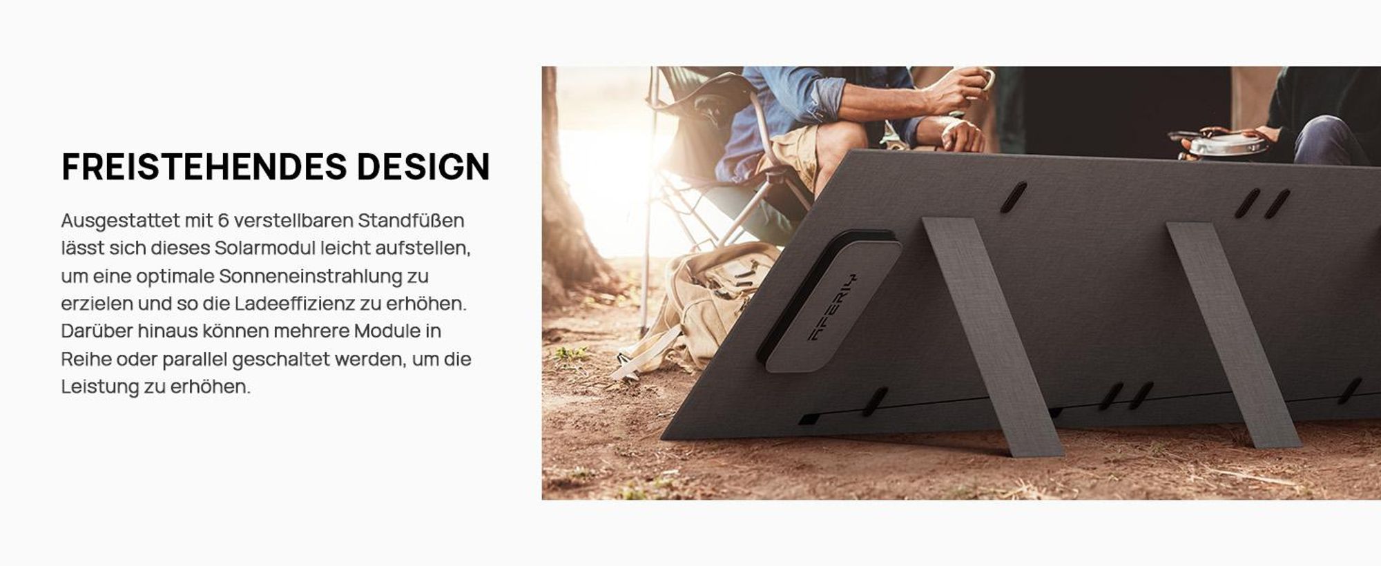 AFERIY 400W Tragbares Solarpanel | Faltbar & hocheffizient | für Powerstations