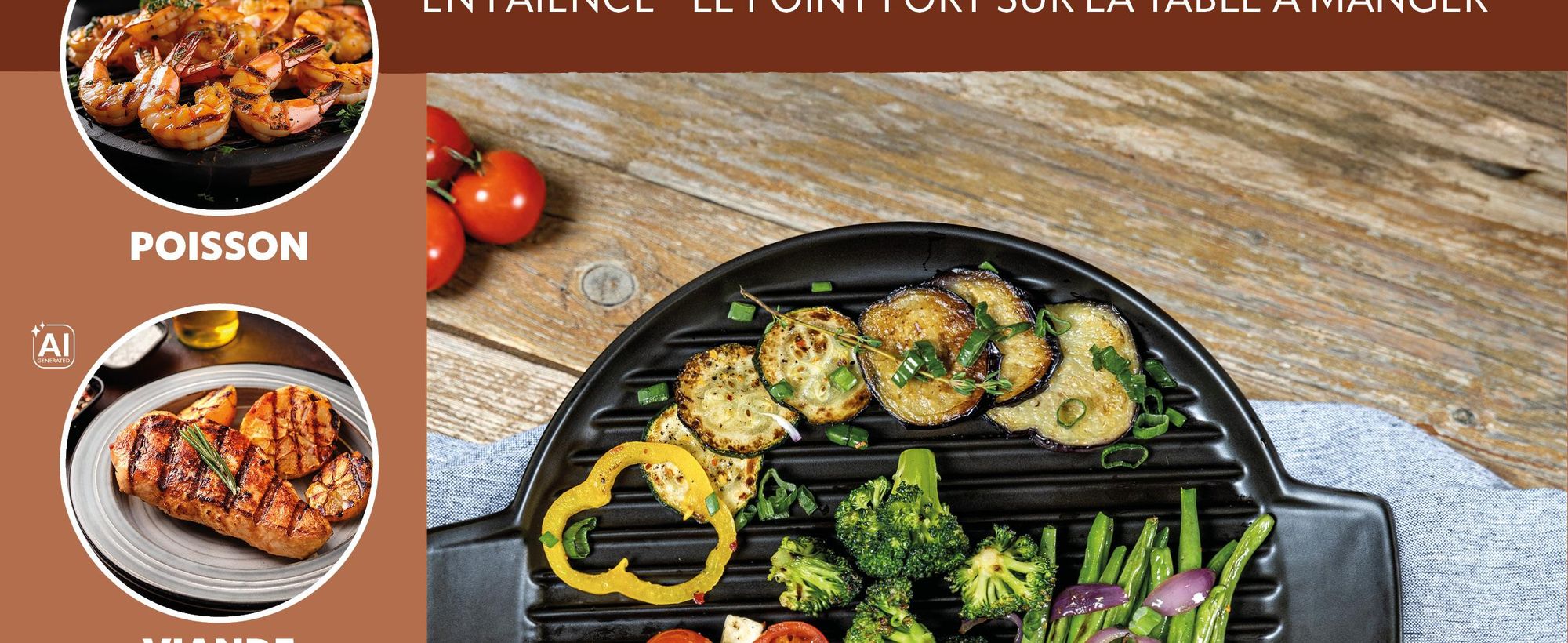 Plateaux de cuisson sur le barbecue