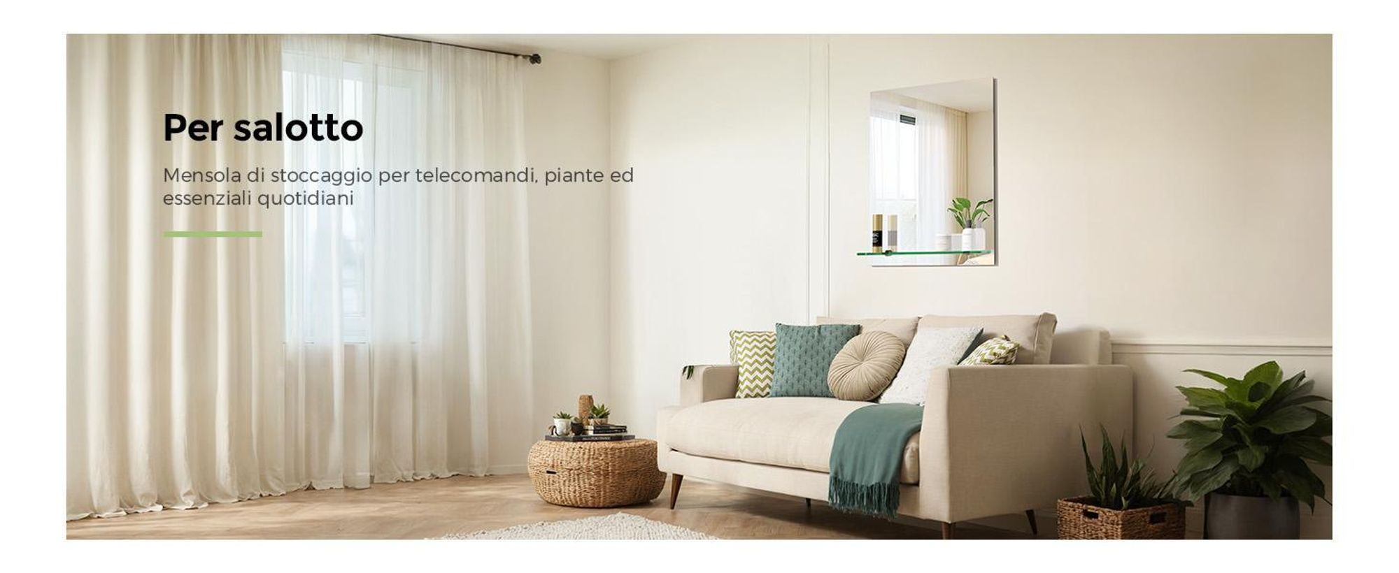 S'AFIELINA Specchio da bagno con mensola 60 × 80 × 1,0 cm (A × L × P) Specchio con mensola Specchio da parete per bagno con scaffale