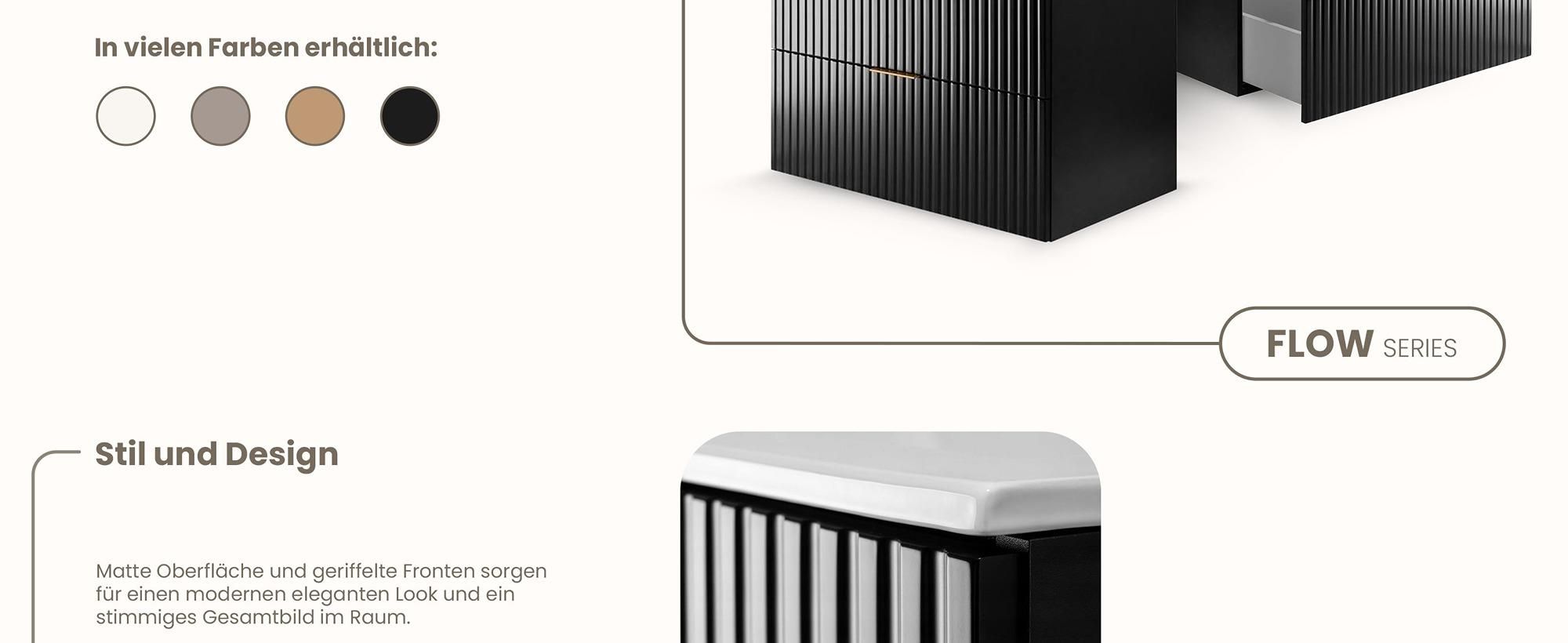 Badmöbel, Waschbeckenunterschrank, Badezimmerschränke, RODAN, Badschrank, Waschbecken, Bad