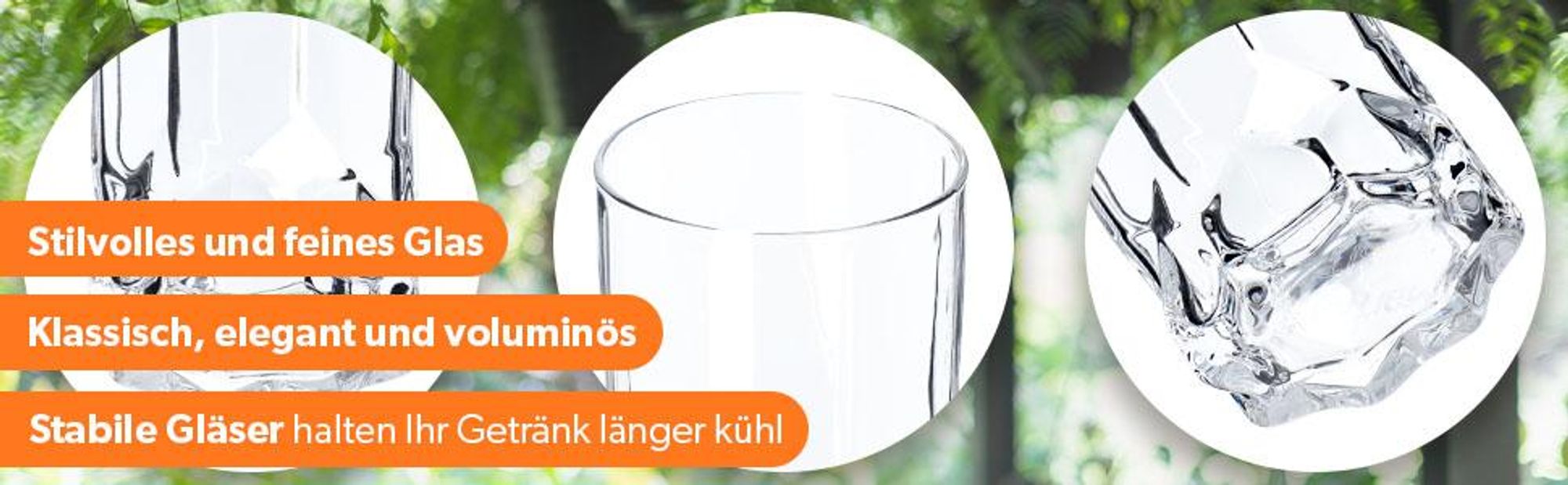 KADAX Trinkgläser, 6er Set, Wassergläser, Saftgläser aus Glas, Gläser für Wasser, Drink, Saft, Party, Garten, Universalgläser, Cocktailgläser, Getränkegläser, modernes Design (325ml, Hoch)