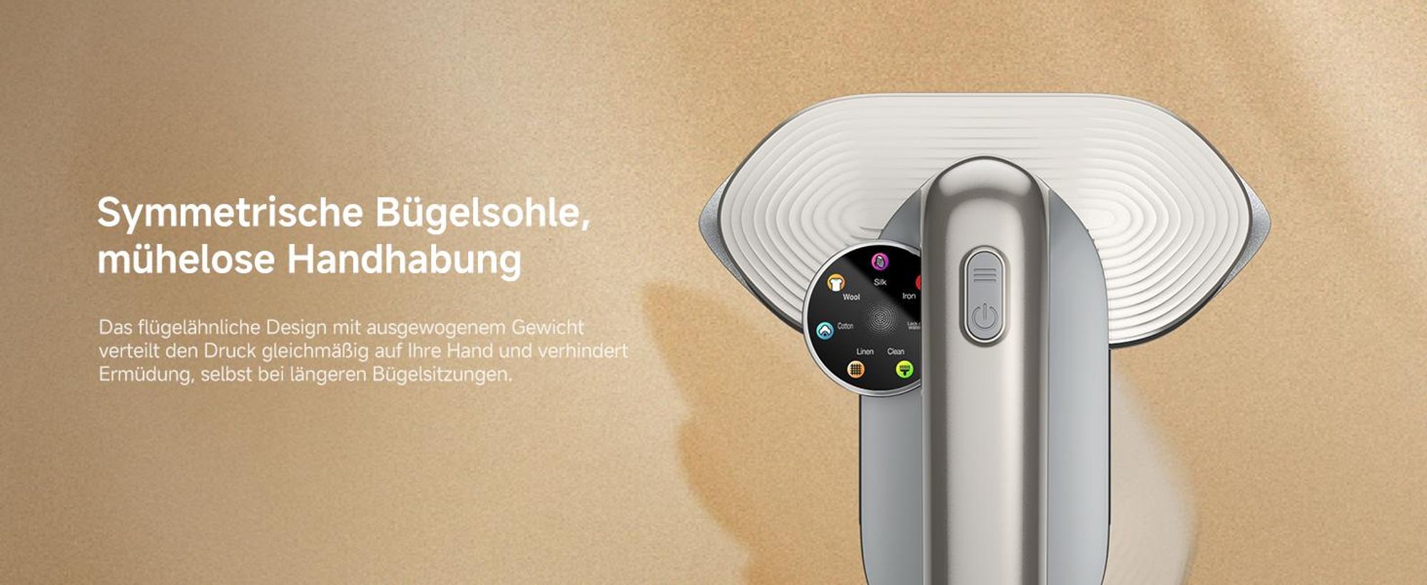Dreame P7 Vertikaler Dampfbügeleisen, tragbares Bügeleisen, um 90 ° drehbares Dampfpanel, geeignet für alle Stoffe, Zuhause, Reisen, Zuhause und Büro