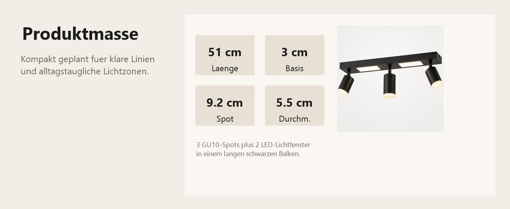 ZMH Deckenleuchte Led Deckenspot 3 Flammig GU10 - Schlafzimmerlampe 3000k Schwarz Küchenlampe 20W Deckenstrahler Schwenkbar Flurlampe Metall