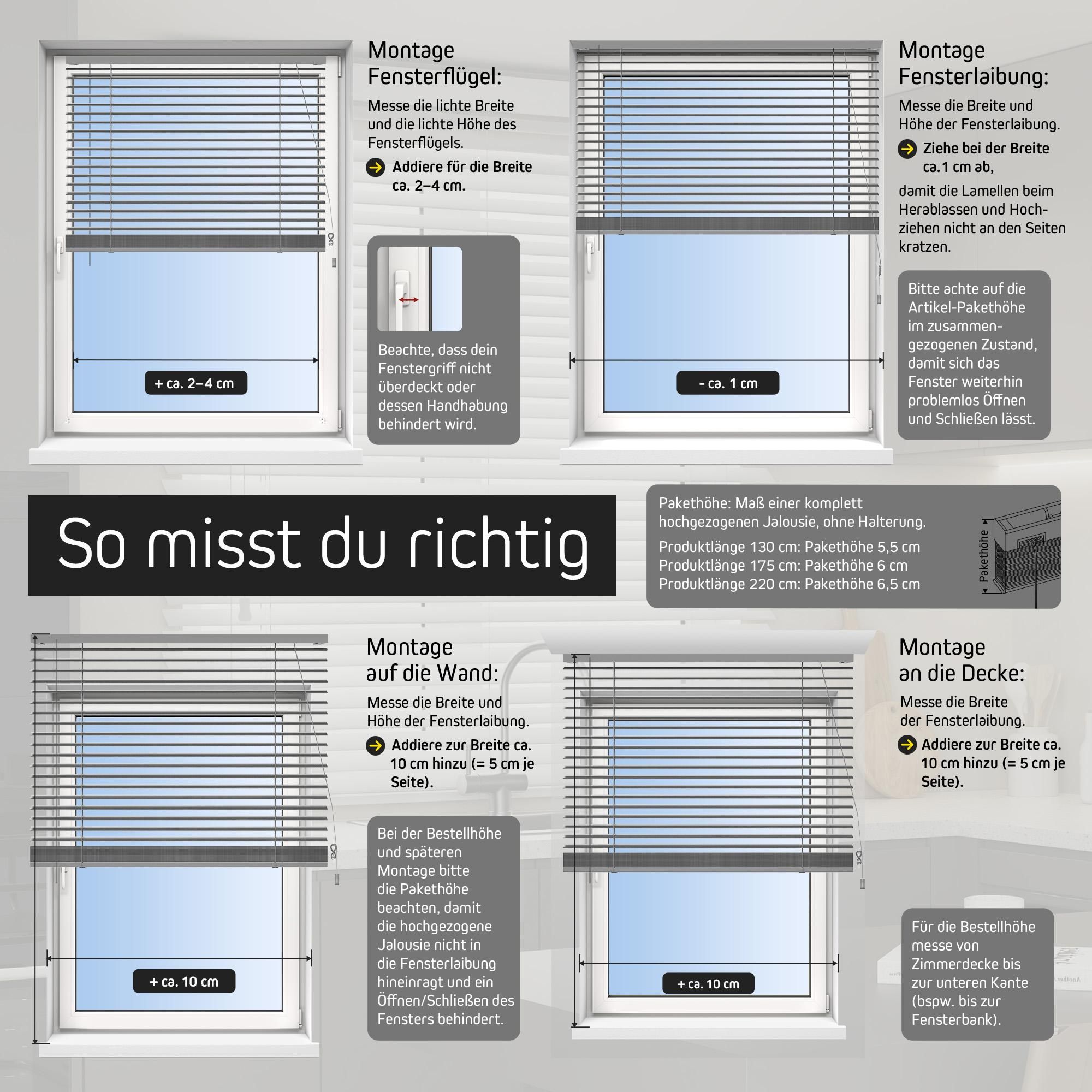 Aluminium Jalousie, 80x175 cm, silber glänzend Sichtschutz & Sonnenschutz, robust, feuchtigkeitsbeständig, einfache Montage Victoria M.
