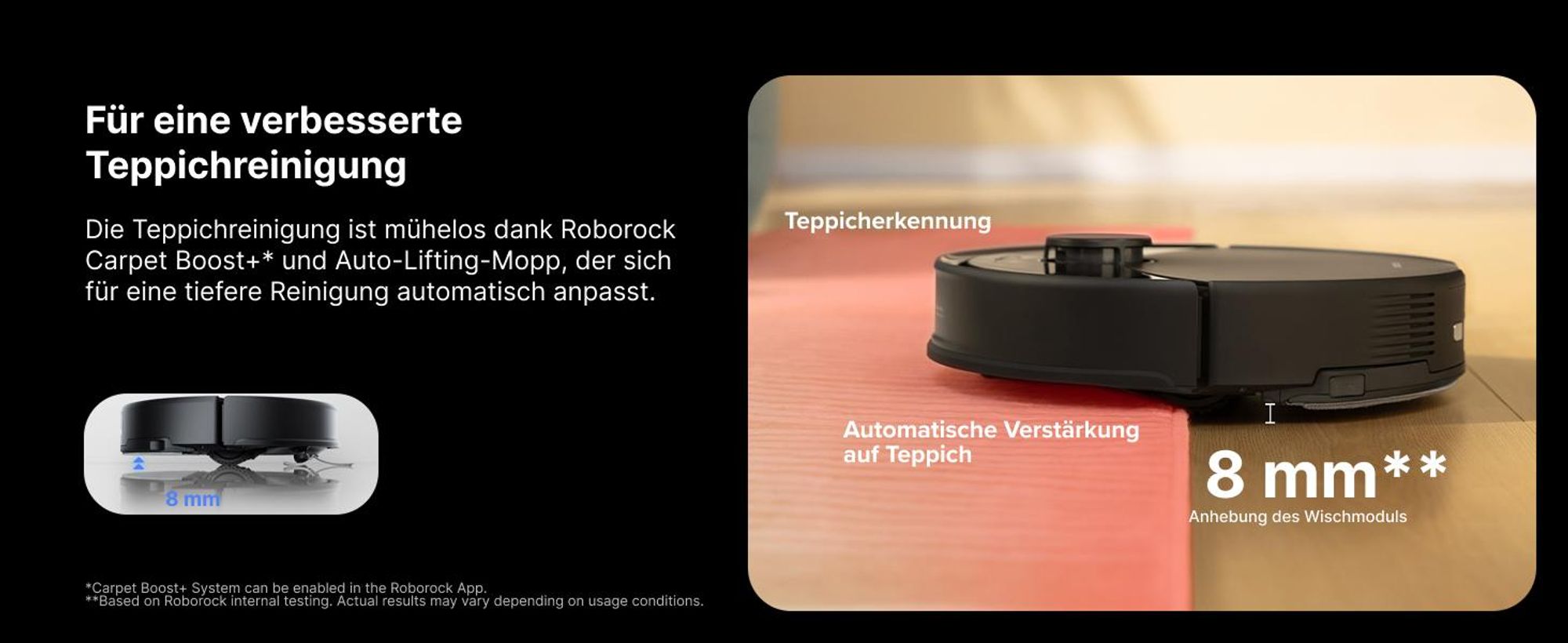 Roborock Q10 PF+ Staubsauger Roboter 10000 Pa (Upgrade von Q8 max+), Dual Anti-Tangle-System, Auto-Entleerungsstation für 7 Wochen, Schwarz
