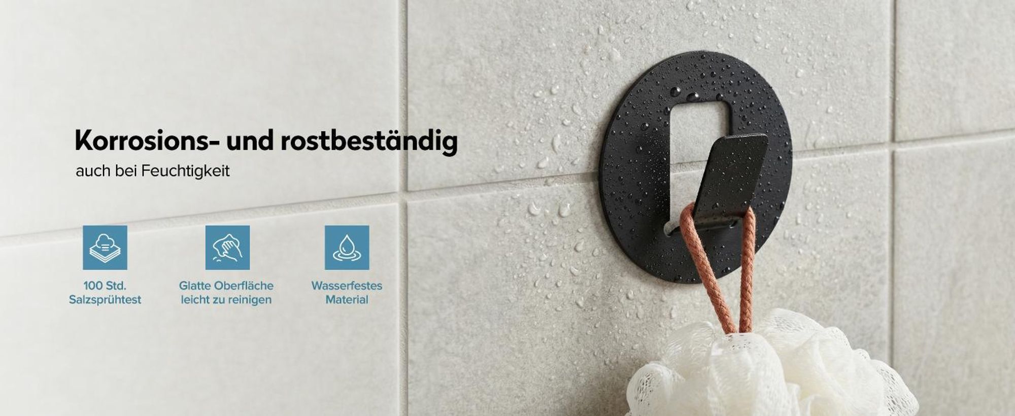 doporro Klebehaken extra stark aus Aluminium, Haken selbstklebend, Handtuchhalter ohne Bohren, Wandhaken selbstklebend, 4 Stück, Weiß, Stalo-16
