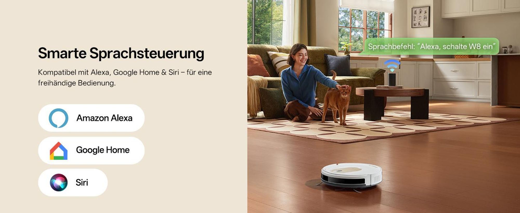 Nass-Trocken-Saugroboter Vactidy W8 Saugroboter mit wischfunktion,3-in-1,Smarte Gyro-Navigation