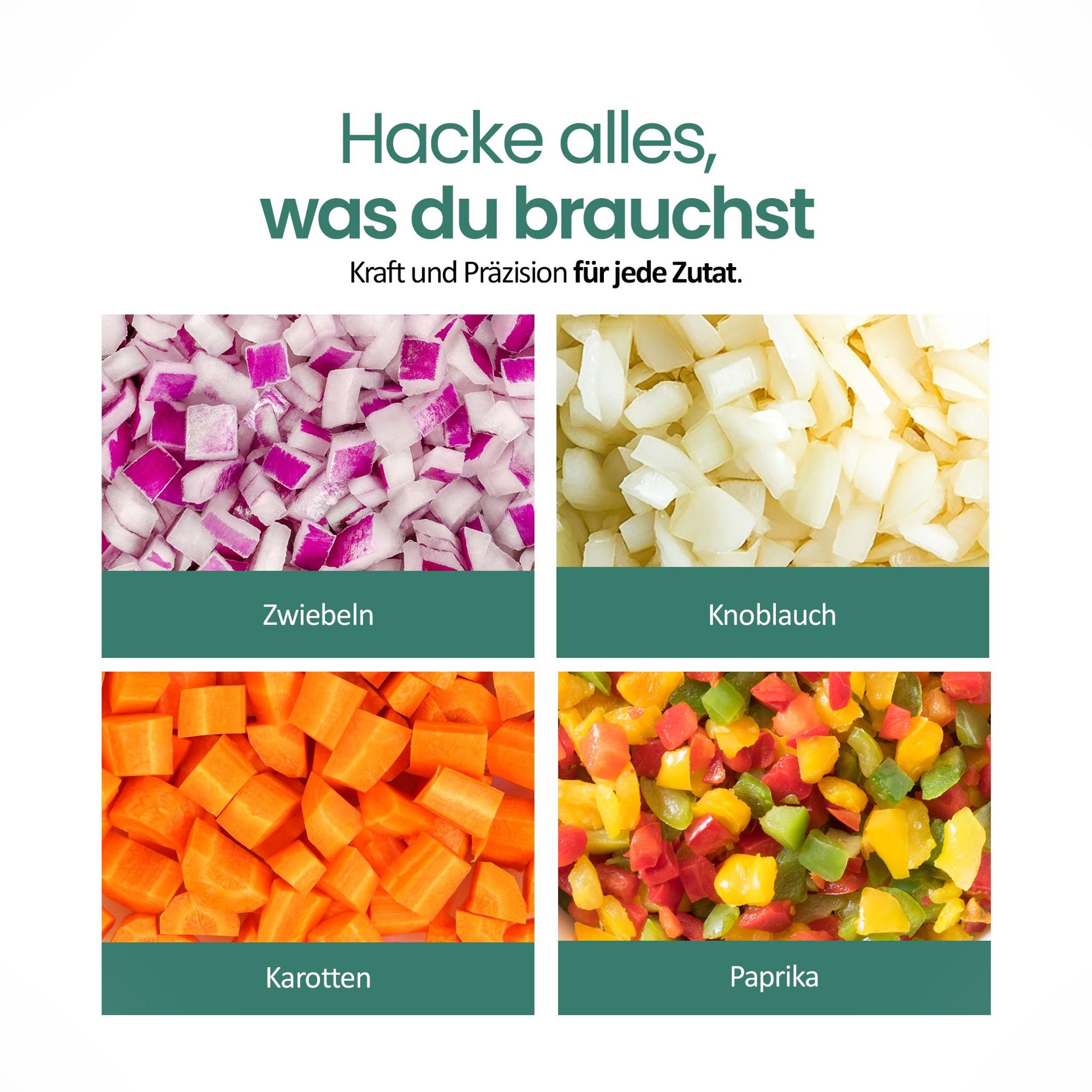 Emerio Zerkleinerer 260 W – 500 ml – 2 Stufen – Kunststoffbehälter – 4 Edelstahlmesser – rutschfeste Füße – Kabelaufbewahrung – MC-122649.2