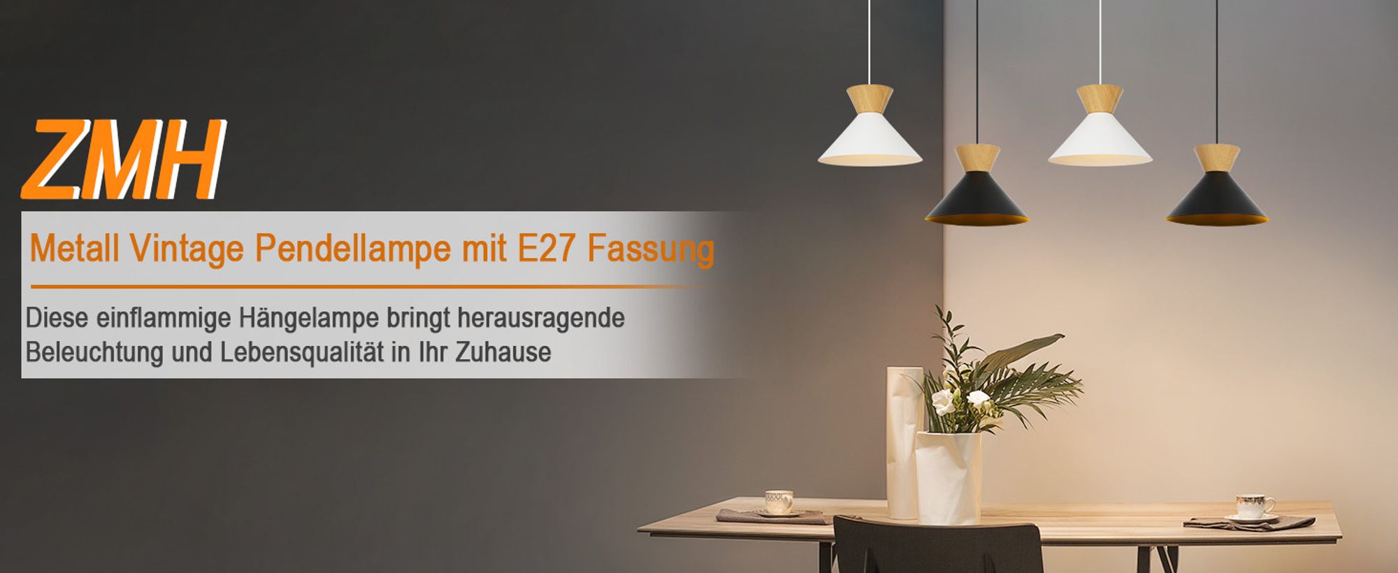 ZMH Pendelleuchte Modern Esszimmer Hängelampe 2 x Esstischlampe Weiß E27 Metall Hängeleuchte Schlafzimmer 1 Flammig Retro Hängend Esszimmerlampe Innen Pendellampe für Küche Wohnzimmer Bar Resturant
