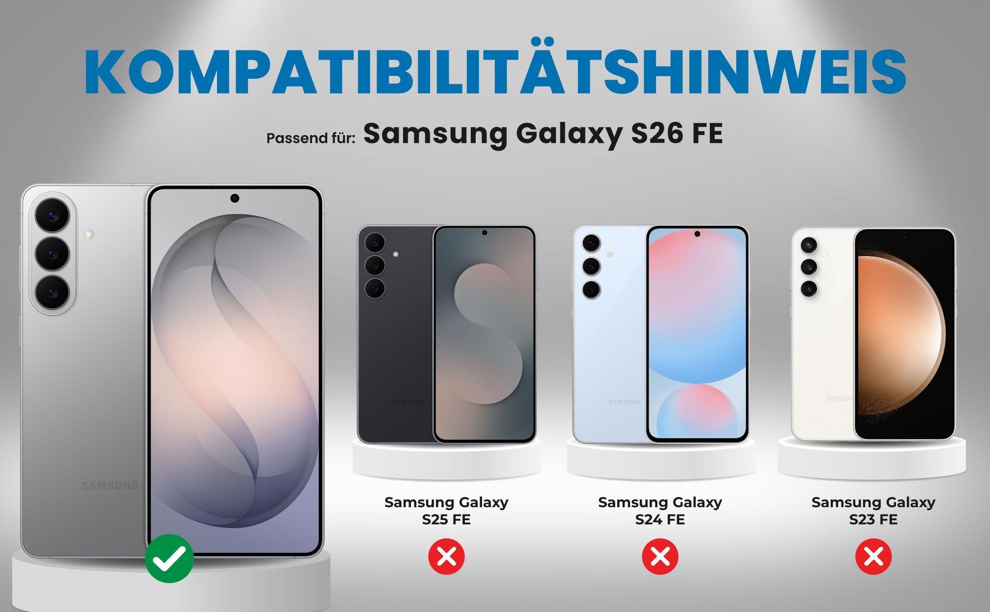 Kompatibilitätshinweise Hülle für Samsung Galaxy S26 FE
