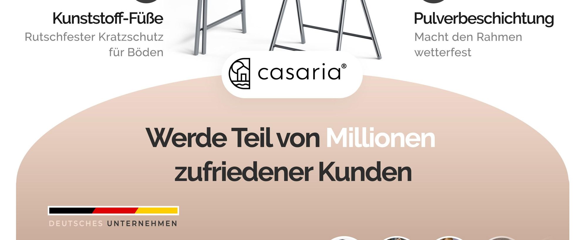 CASARIA® Stehtisch Klappbar 110cm Hoch Rund Ø 60cm Outdoor Marmor Holz Stabil Garten Bistrotisch Bartisch Biertisch Partytisch Klapptisch Tisch Weiß