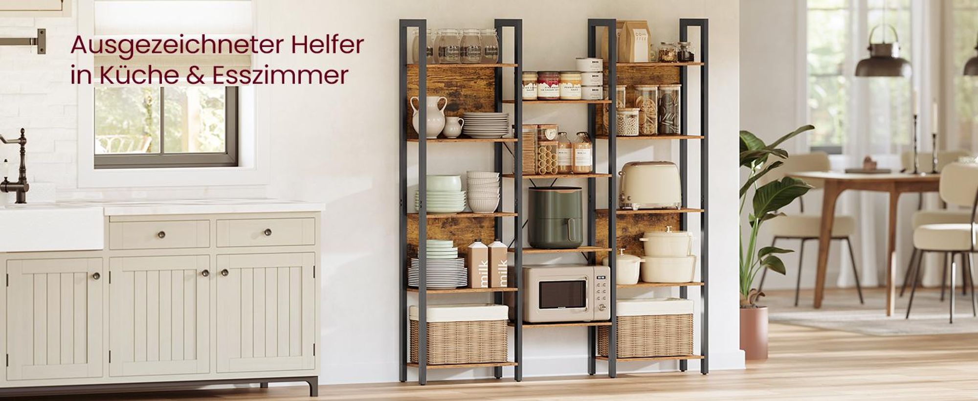 Bücherregal mit 14 Ablagen, Regal mit Metallrahmen, für Wohnzimmer, Arbeitszimmer, Büro, Industrie-Design