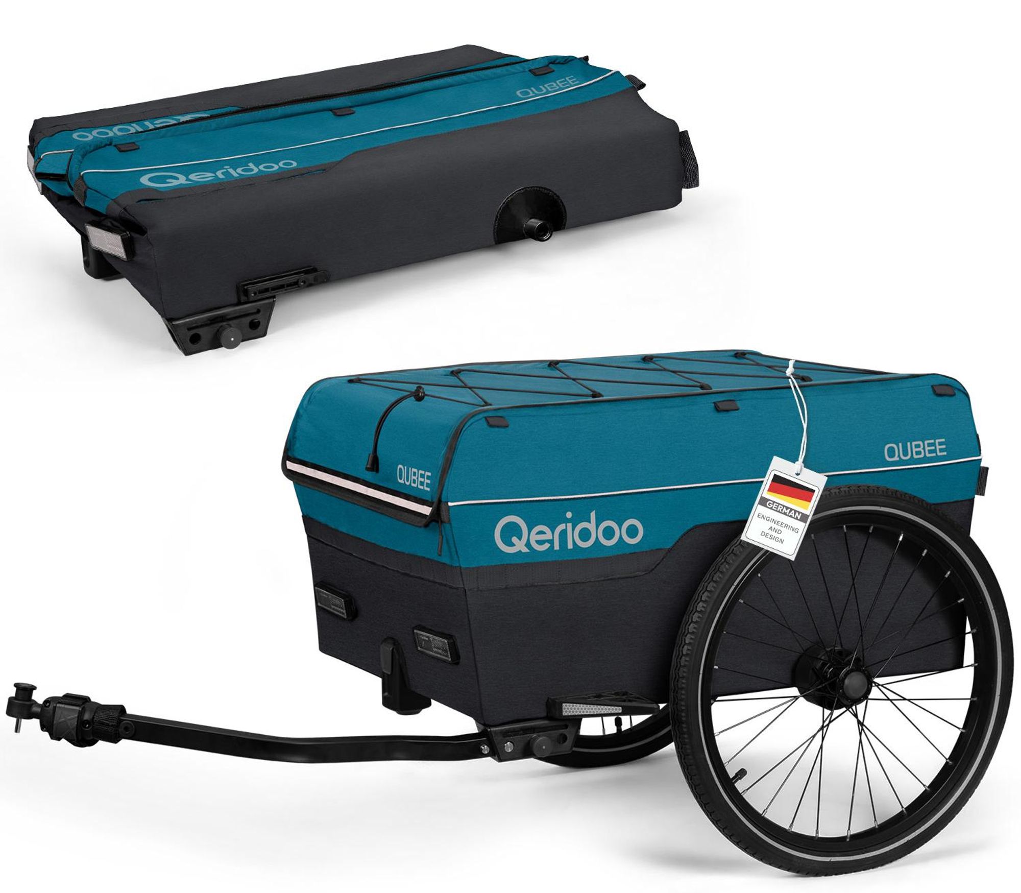 Qeridoo Qubee Cargo / Lastenanhänger, Farbe: Petrol