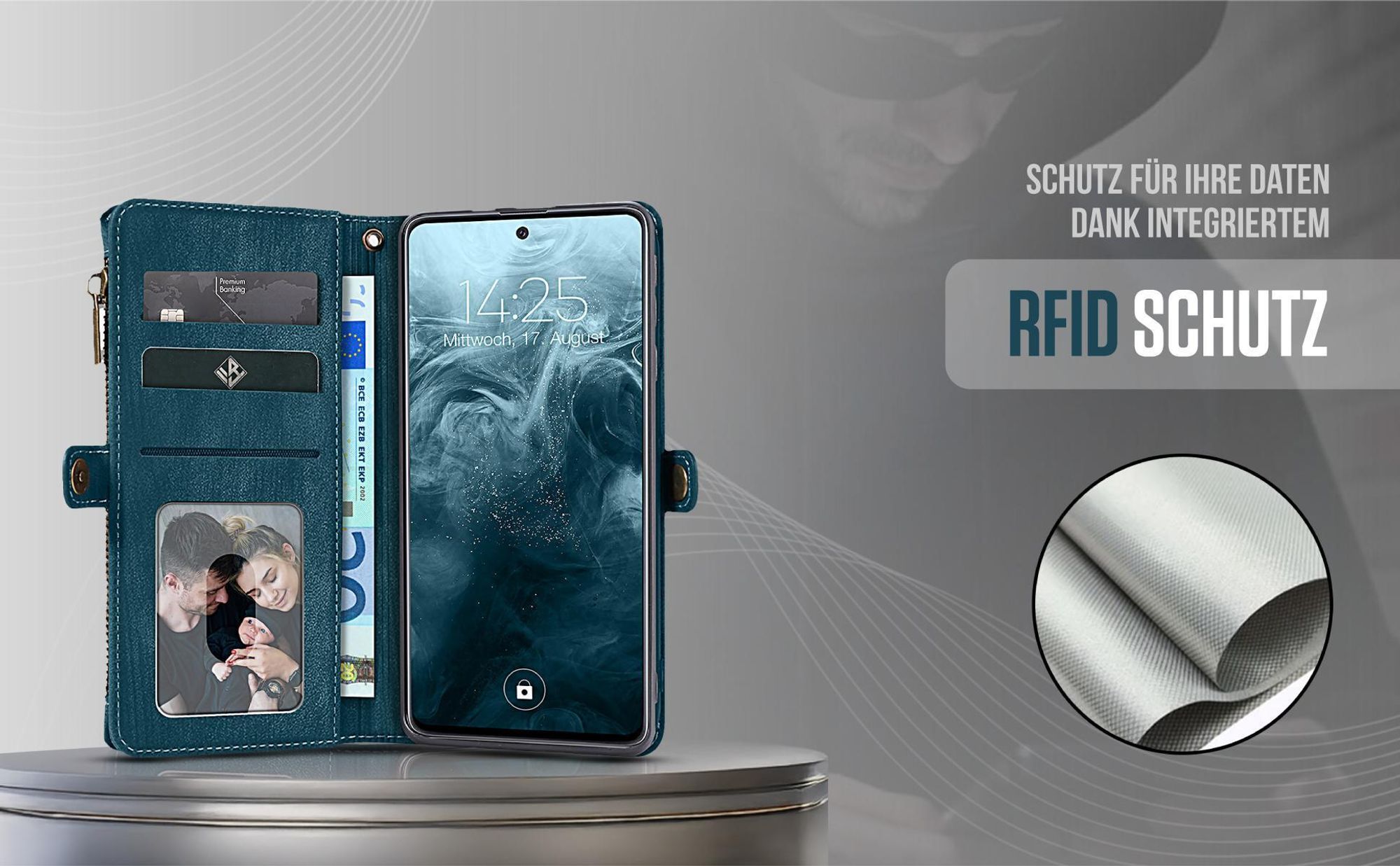 Geldbörse Handycase für Xiaomi Redmi 15C mit Karten- und Geldfächern