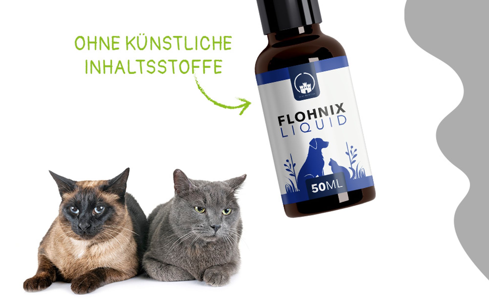 Saint Nutrition® Flohnix Liquid - Läuse & Flöhe – für Hunde und Katzen – Flohmittel – natürliche Formel – Abwеhr gegen Flöhe - Flöhe Hund - 50ml