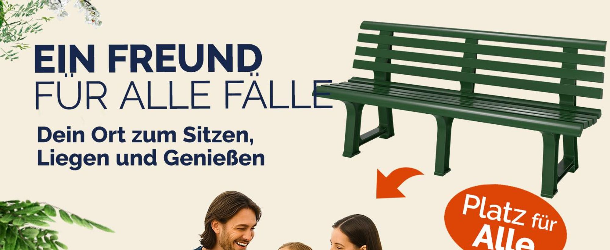 CASARIA® Gartenbank Sitzbank Wetterfest Kunststoff 240kg Belastbarkeit Rückenlehne 3-Standfüße 145x46cm Garten Balkon Terrasse Bank Ergonomisch Grün