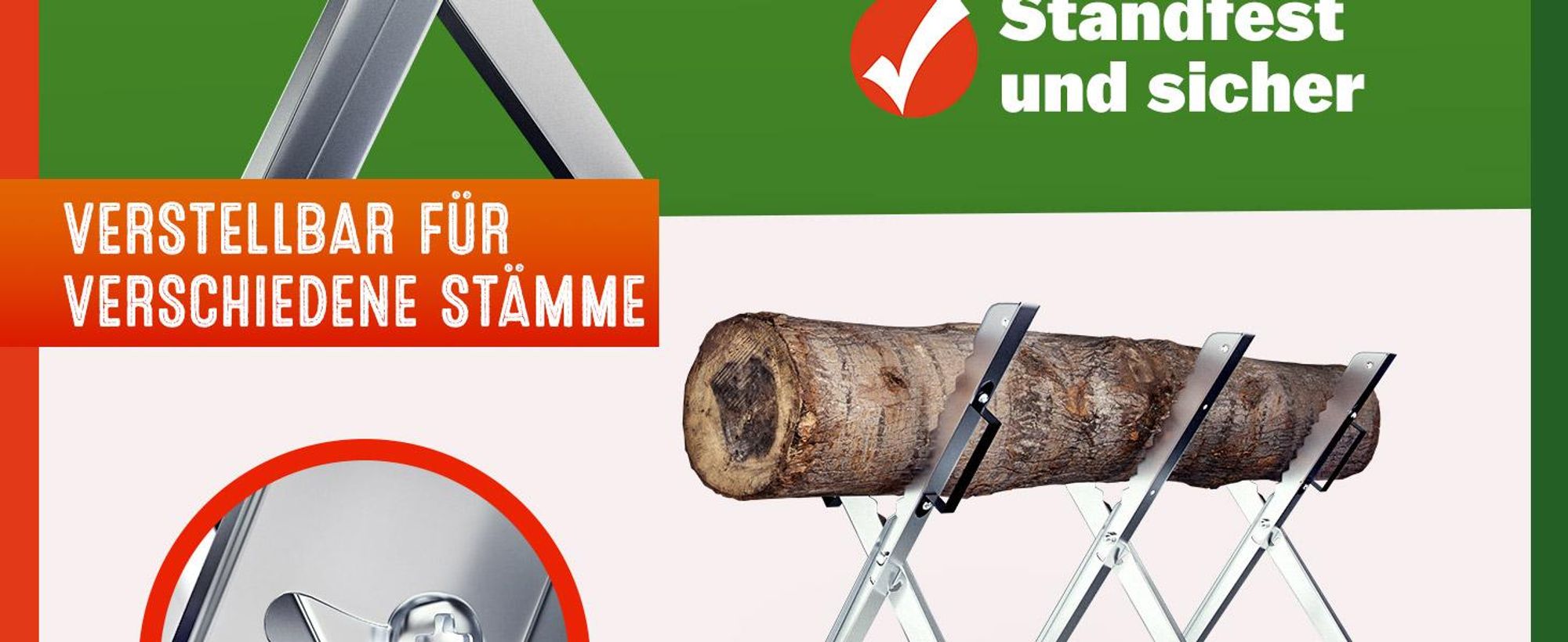 GARDEBRUK Holzsägebock Klappbar