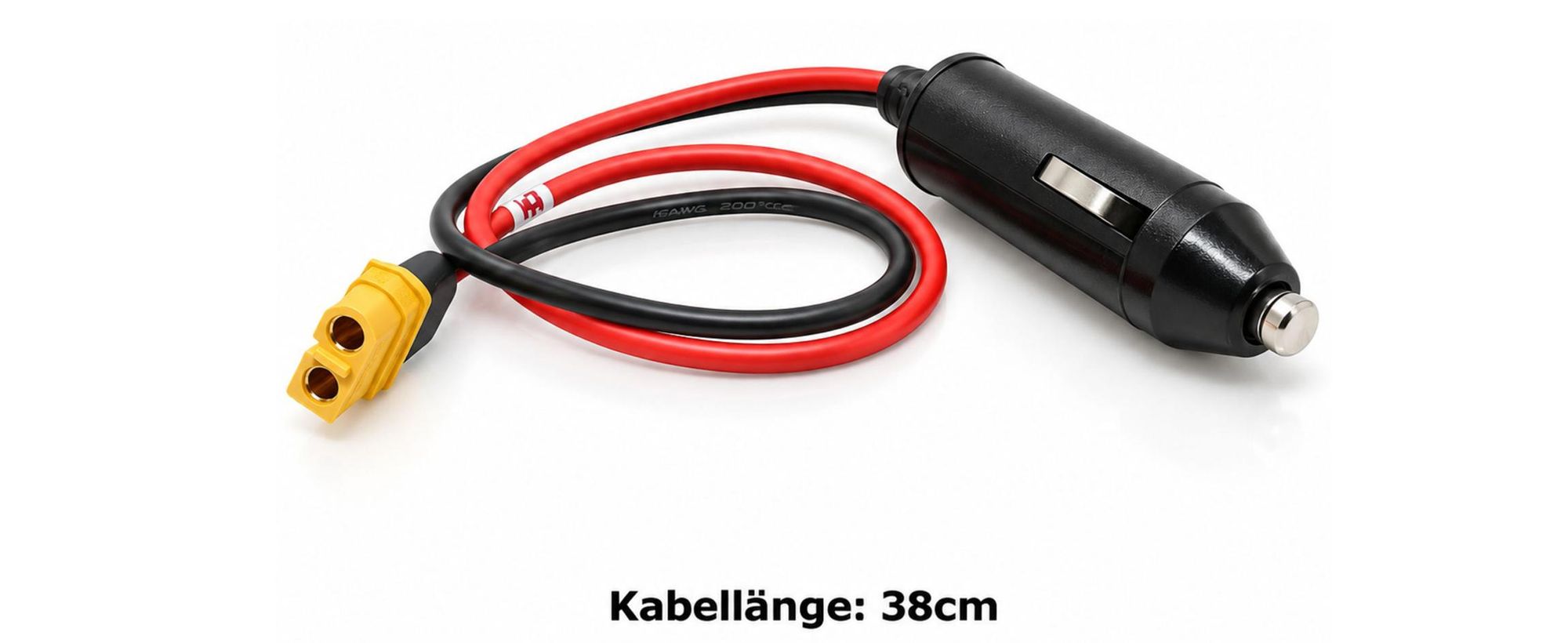 G50 XT60 Buchse auf Stecker Auto Zigarettenanzünder Adapter 12V/24V KFZ Ladekabel Netzadapter für Auto LKW Wohnmobil Boot Modellbau Stromversorgung DC