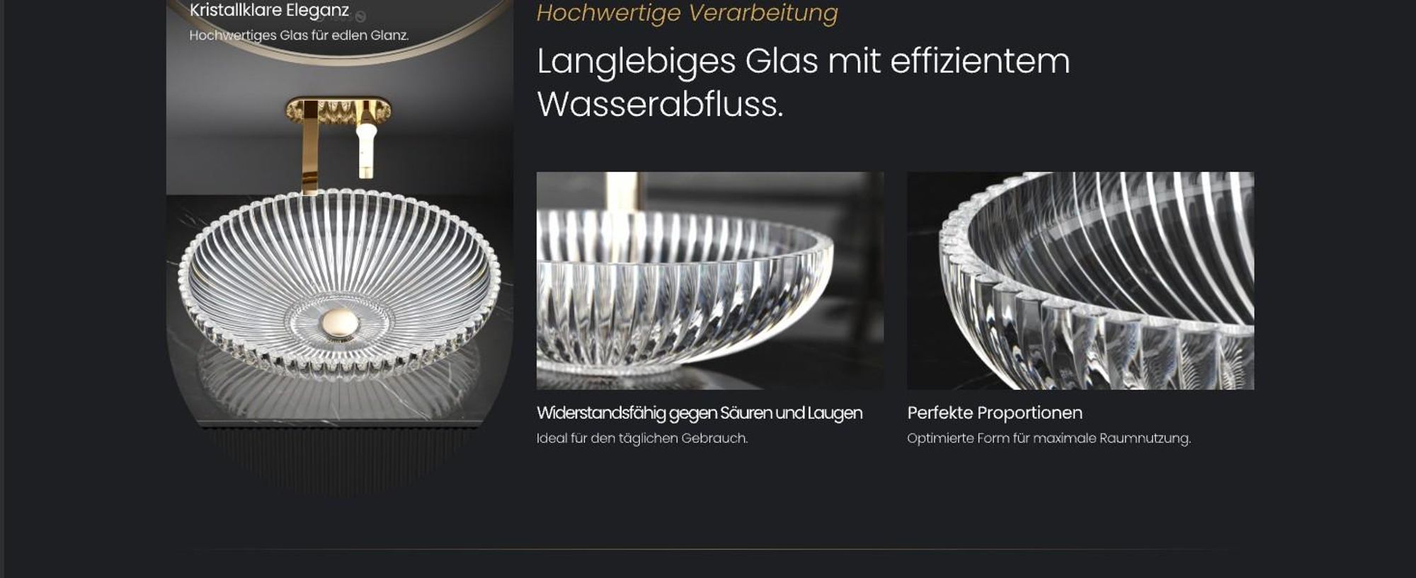EMKE Ovales Glas-Aufsatzwaschbecken – Waschbecken Glas Transparent 51 x 35 x 15 cm HochwerHochwertiges Design für Badezimmer & Gäste-WC Waschschale