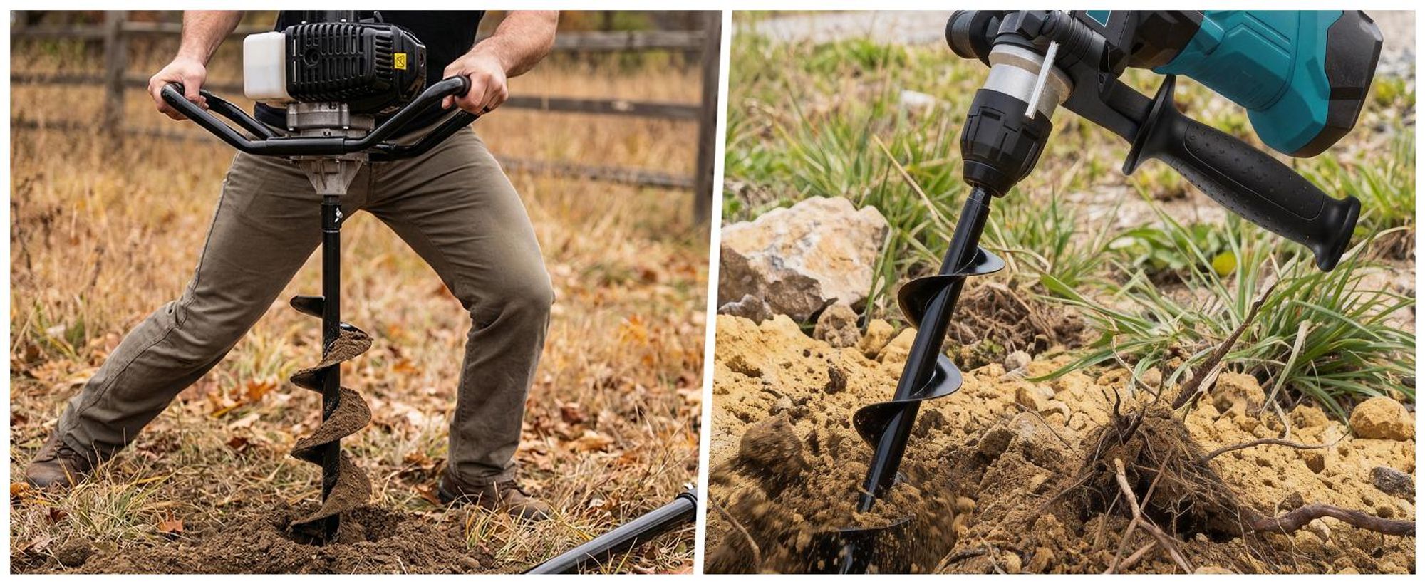 L800mm Ø80mm Erdbohrer mit SDS Plus Adapter für Bohrmaschine Brunnenbohrer Erdlochbohrer Baumpflanzung für Pfahlbohrer Aushubarbeiten Zaunbau Garten