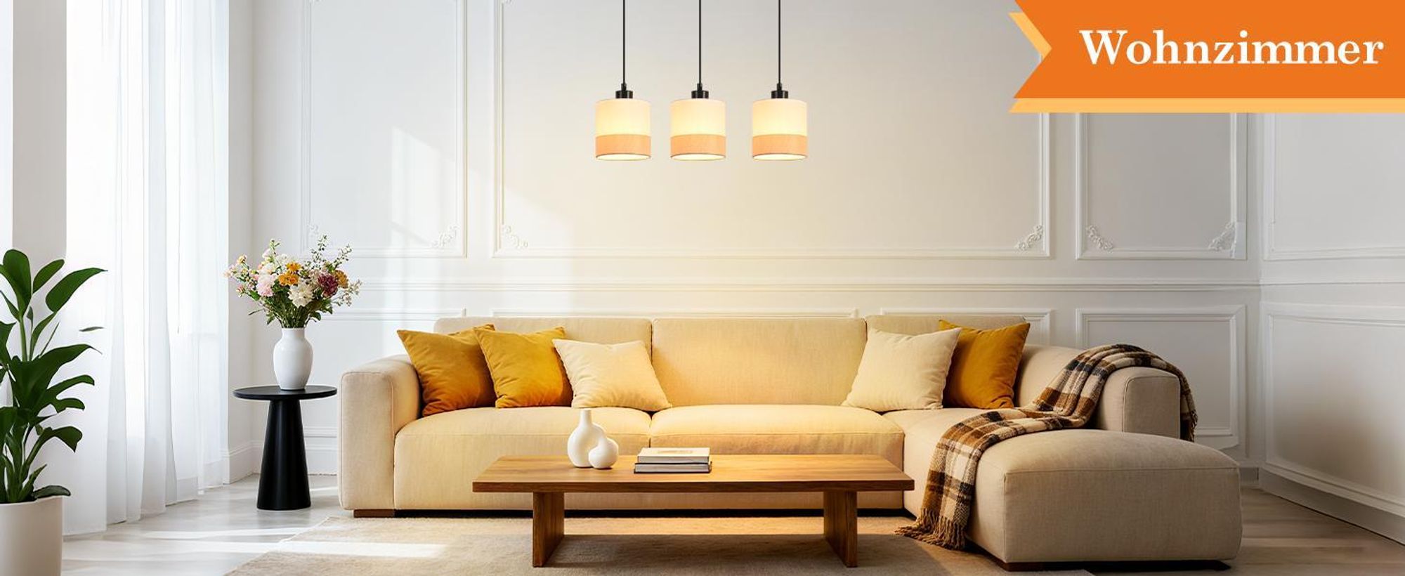 ZMH Závěsná lampa do jídelny závěsné světlo vintage závěsná lampa 3 plameny látková jídelní stolní lampa výškově nastavitelná E27 bílá lampa do jídelny (bez žárovky)