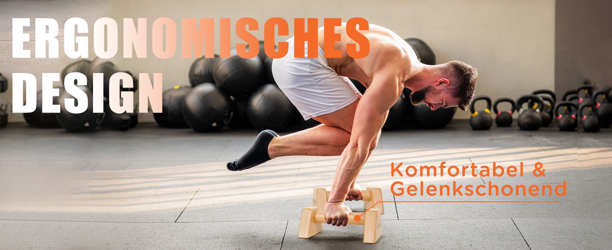 DH FitLife Liegestützgriffe aus Holz (2x) | Push-Up Bars - Gelenksschonend & rutschfeste Parallettes für Calisthenics/Krafttraining Indoor/Outdoor