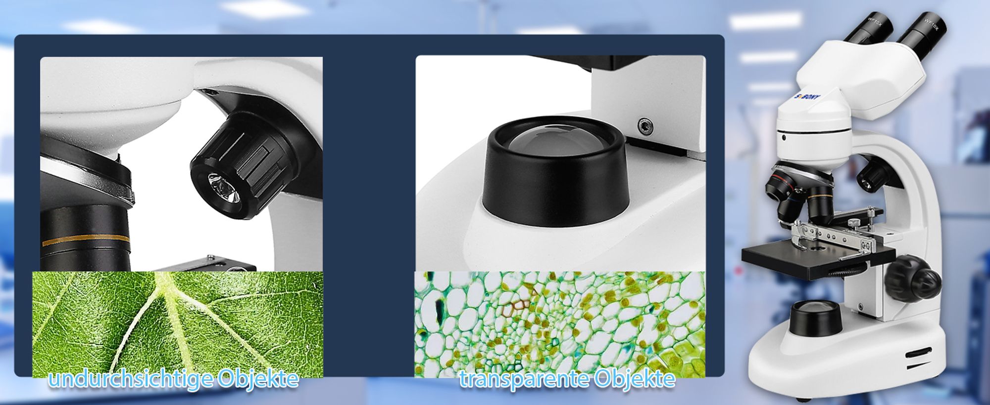 Svbony SV605 Microscope binoculaire à grossissement 80 x 1600 x avec Svbony SV605 Microscope binoculaire à grossissement 80 x 1600 x avec