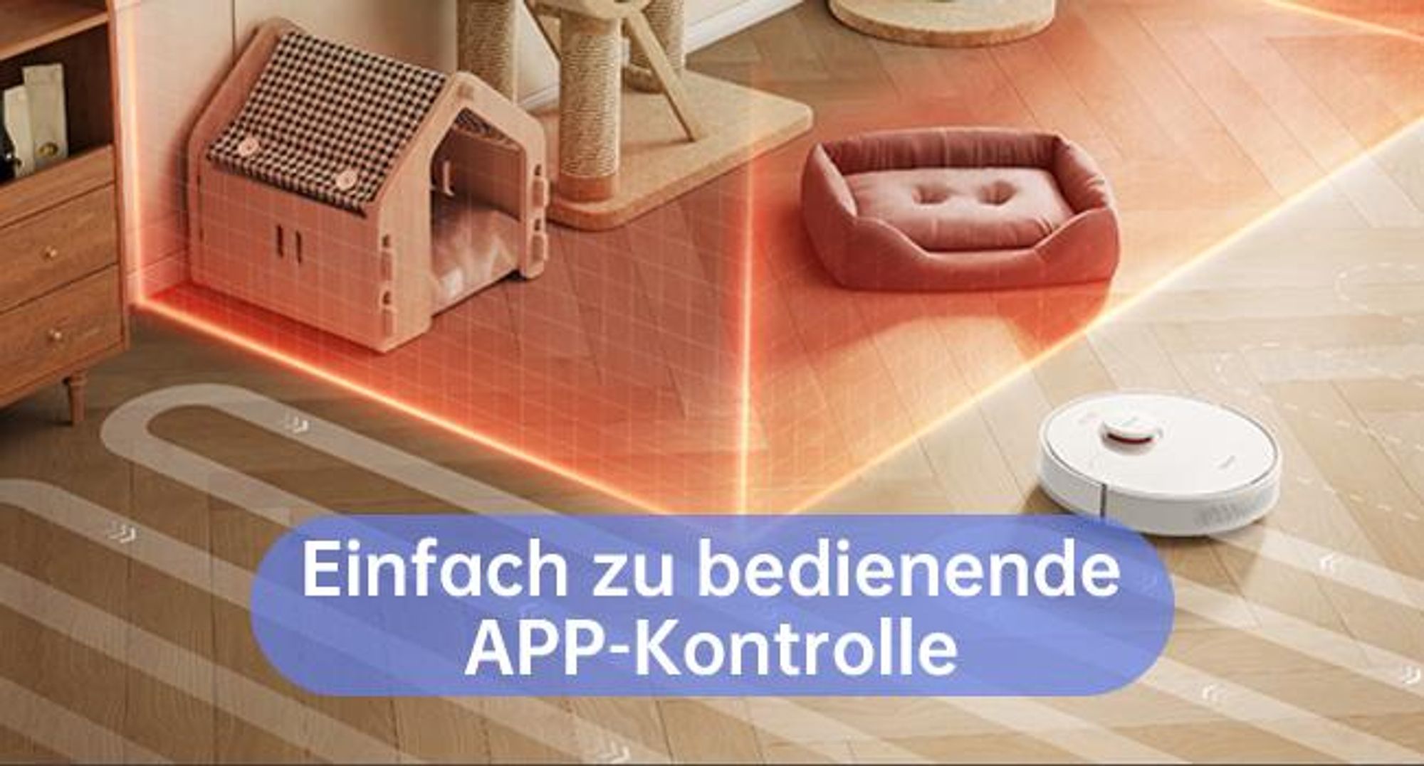Dreame F9 Pro 2in1 Roboter Saugroboter mit LDS-Navigation,2500Pa Saugkraft,Kartenzeichnung,für Tierhaare/Hartböden/Teppiche,150Min,App-Steuerung,Weiß