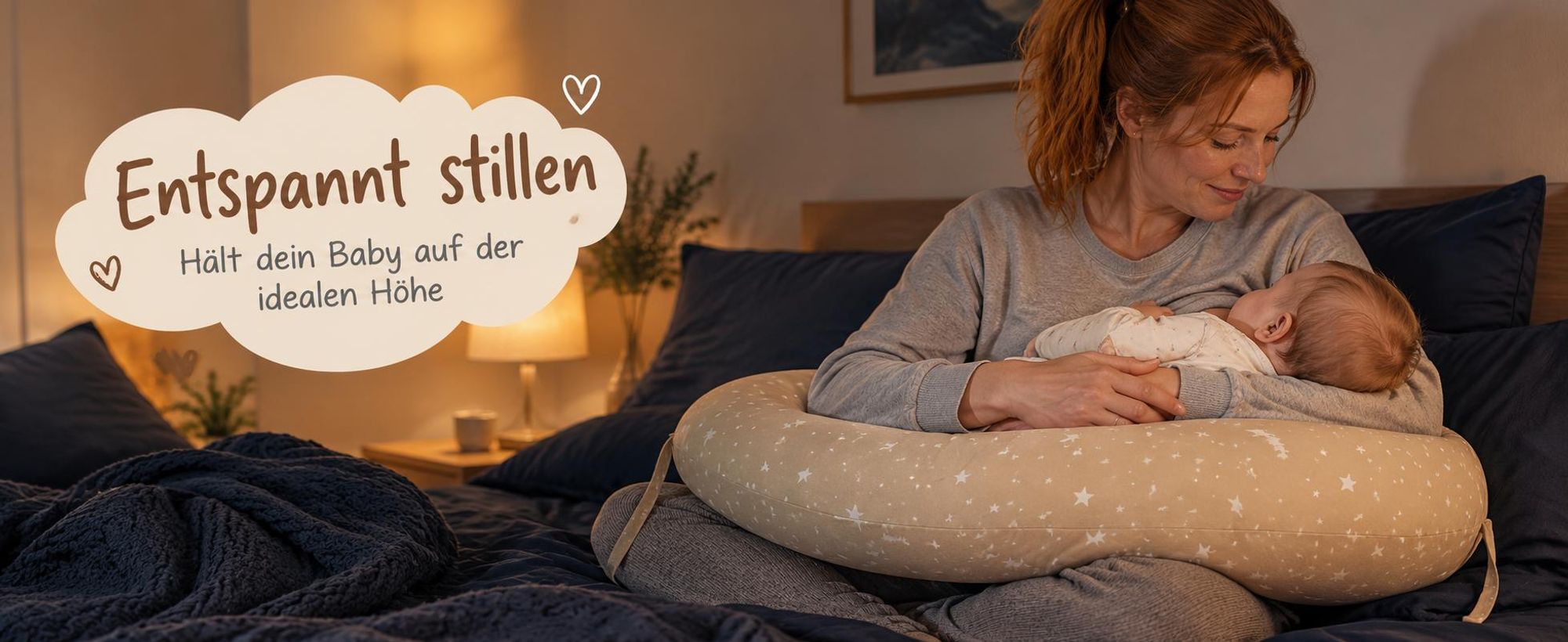 Stillkissenbezug XXL 190 cm aus Baumwolle ohne Innenkissen Wilde Rose