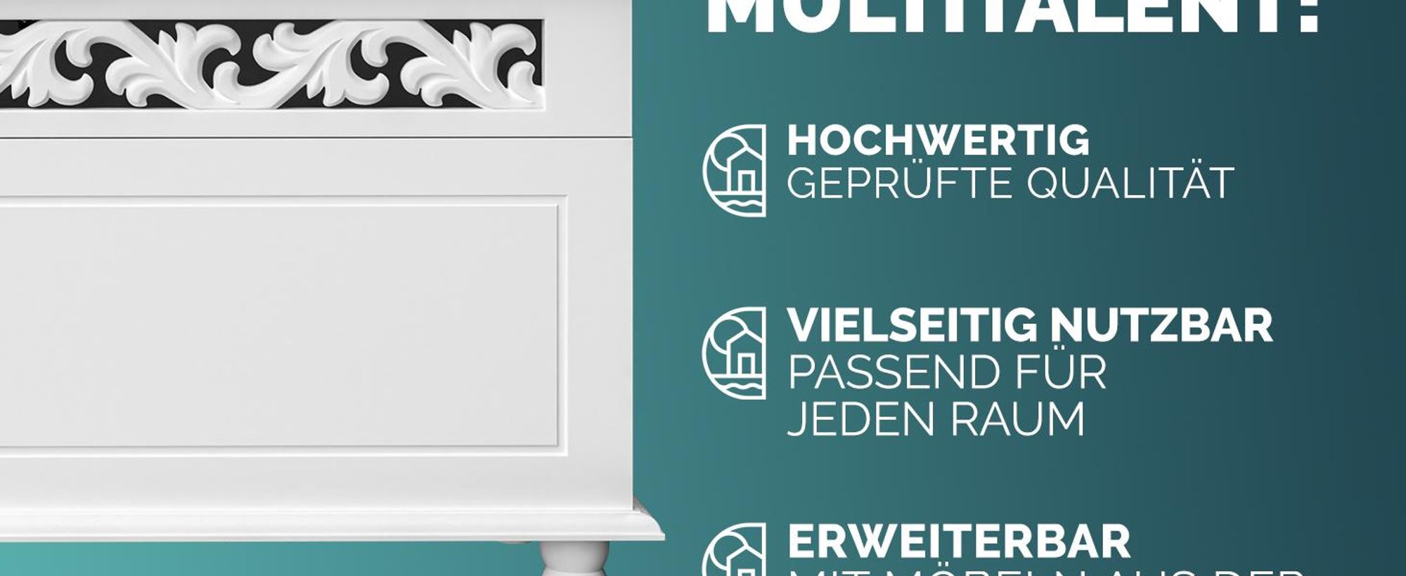 CASARIA® Holztruhe Jersey mit Deckel groß klappbar XXL Stauraum Sitzbank Truhe Holzkiste Schatztruhe Box Schuhbank Truhenbank Wäschetruhe weiß 80x40cm