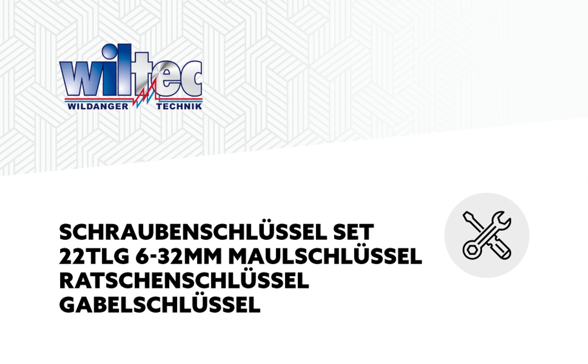 Wiltec Schraubenschlüssel Set 22-teilig Maulschlüssel 6-32mm im praktischen Koffer, Ringschlüssel, Schraubendreher Set