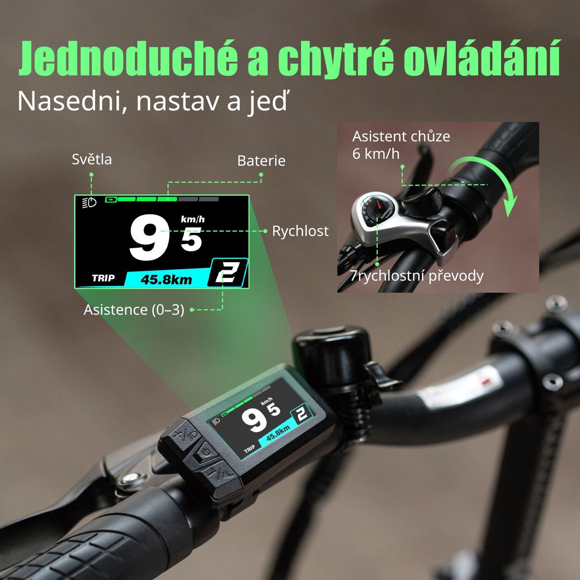 Elektrokolo Fafrees F20 Flex, motor 250 W, baterie 36 V, 20 Ah, dojezd 75-100 km, mechanické kotoučové brzdy – černá barva