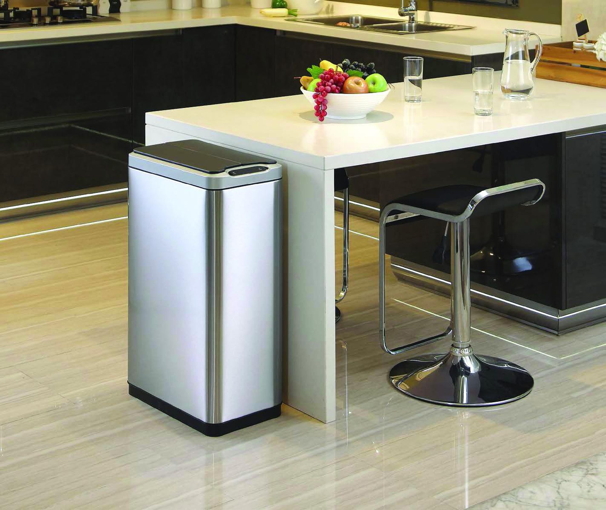 EKO EKO Pendule avec capteur Phantom 2x20 L mat argenté -couleur