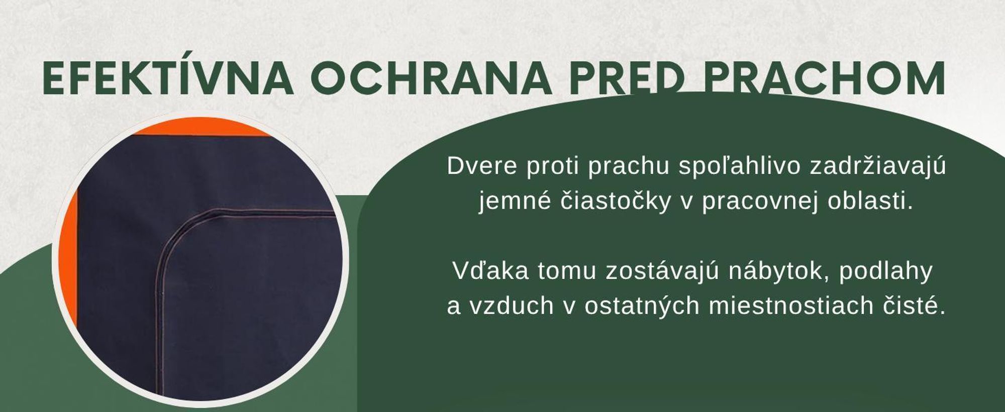 SafeCore Staubschutztür 2x 220x110 cm so Zipsom, Prémiová Netkaná Polypropylénová Textília, Opakovane Použiteľná Prachová Bariéra na Renováciu