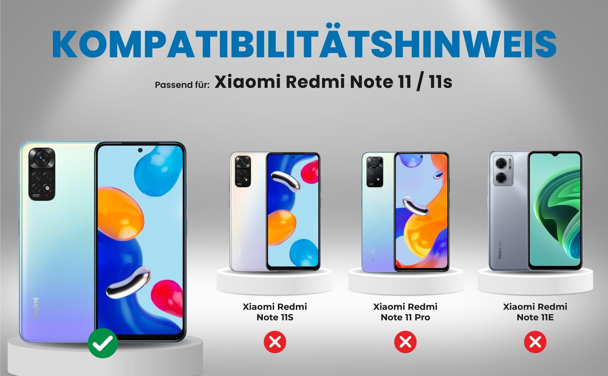 Kompatibilitätshinweise Hülle für Xiaomi Redmi Note 11 / 11S