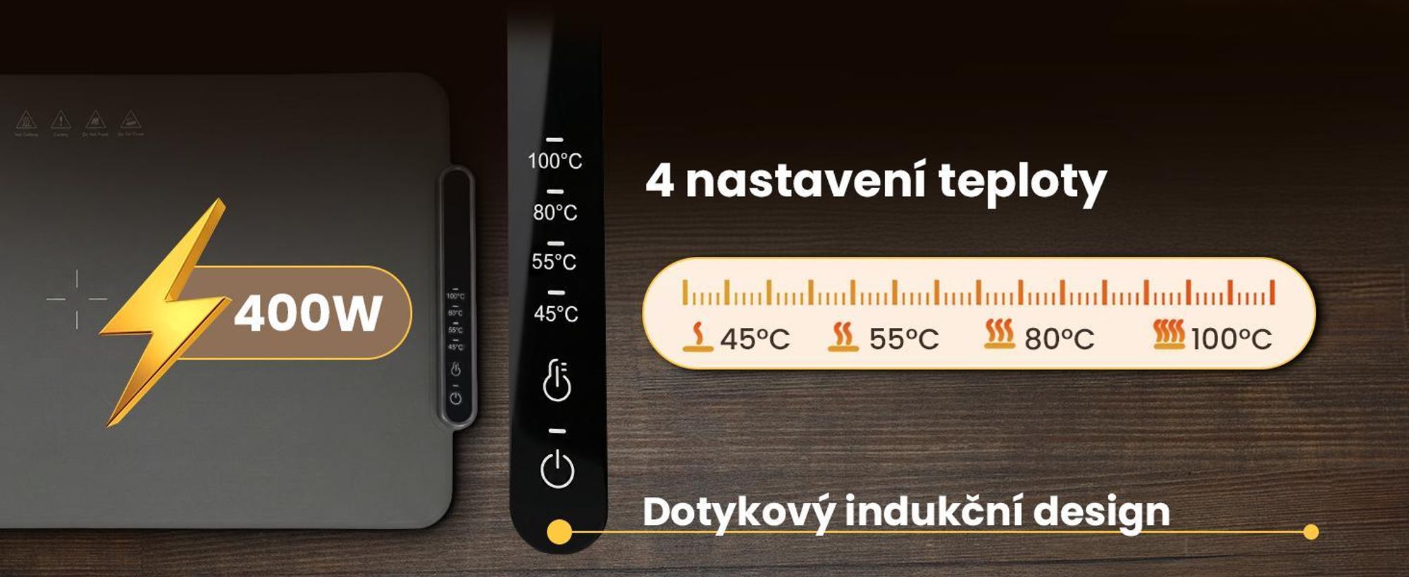 Extralink Silikonová Ohřívací Podložka 63x38 cm 400W Skládací Ohřívač Talířů
