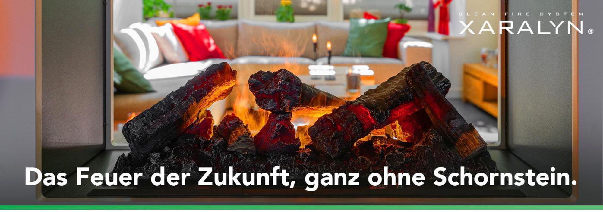 Xaralyn Wasserdampf-Kamin - Opti-Myst Cassette 400 - mit Holzset - mit Fernbedienung - Elektrokamin - Einbaukamin mit Wasserdampf - Flammenhöhe einstellbar