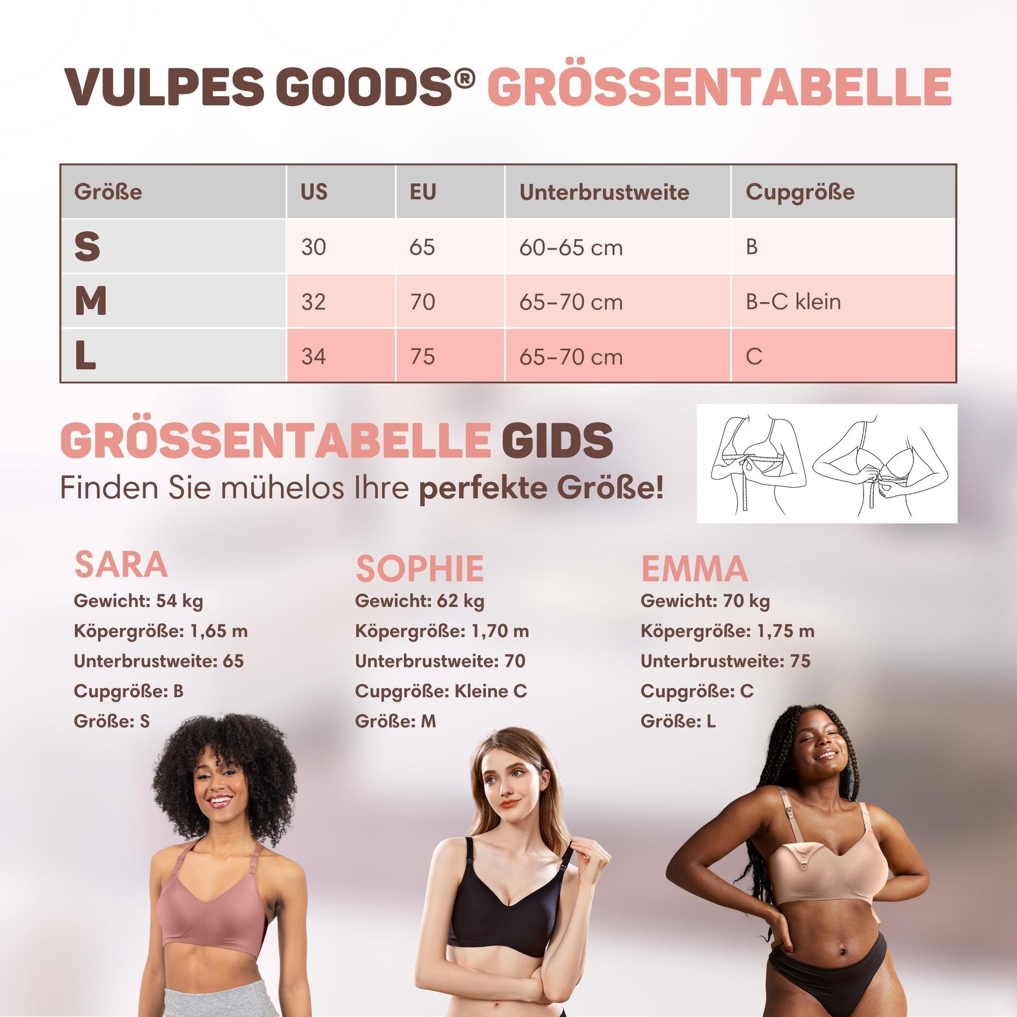 Vulpes Goods Still-BH, Ohne Bügel, Schwangerschafts-BH, Verstellbare Schulterträger, Ultraweicher Stoff, Herausnehmbare Polsterung, Creme XL