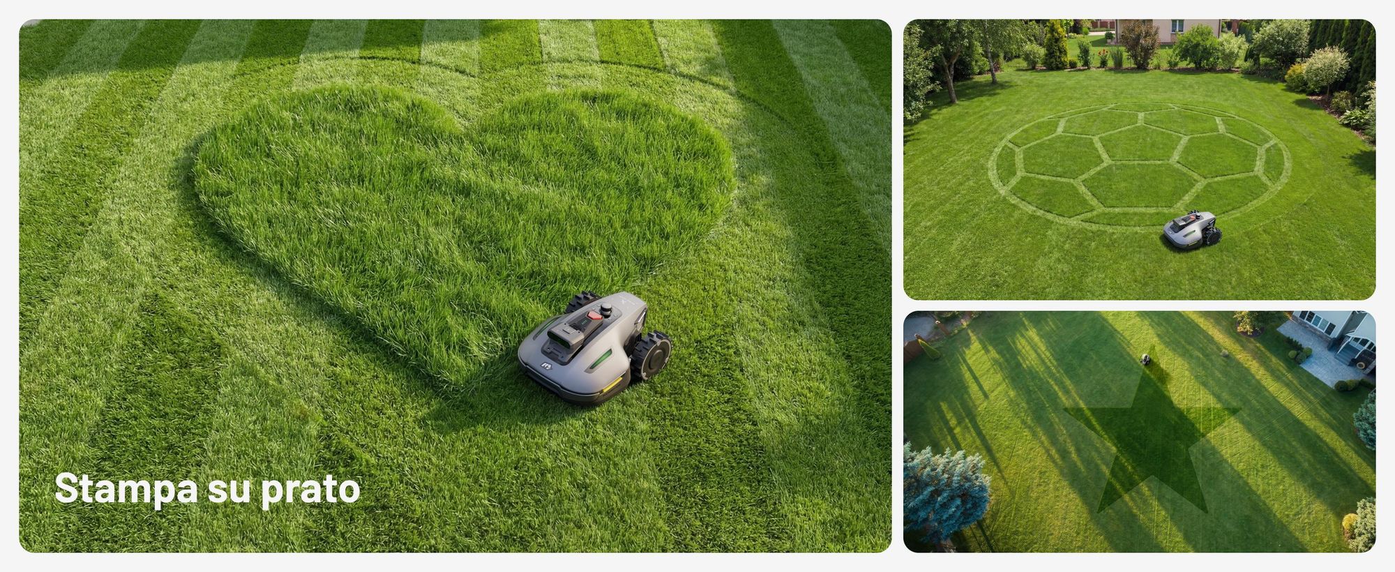 Robot tosaerba Mammotion YUKA Mini 2 800 con garage, senza filo, fino a 800 m², DropMow, mappatura auto, taglio bordi, 4G-Modul, APP
